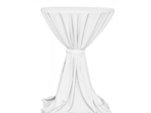 Süslenmiş Kokteyl Masası Beyaz