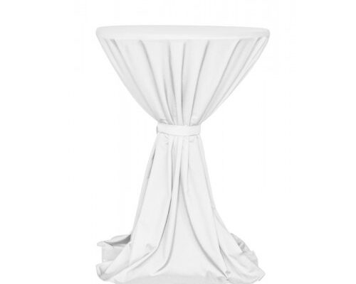 Süslenmiş Kokteyl Masası Beyaz