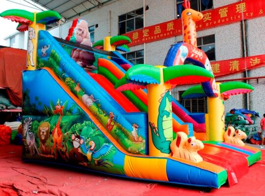 Şişme Parkur Jurasic Kaydırak