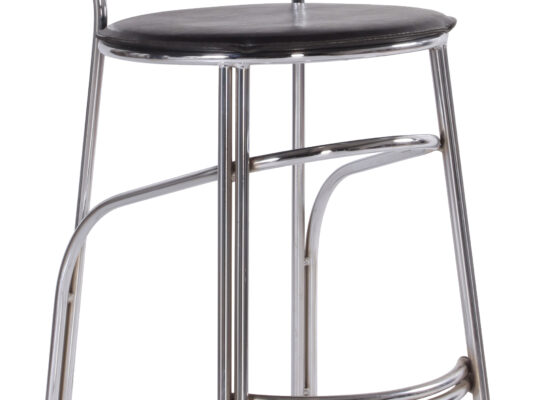 (127) Deri Bar Sandalyesi Siyah