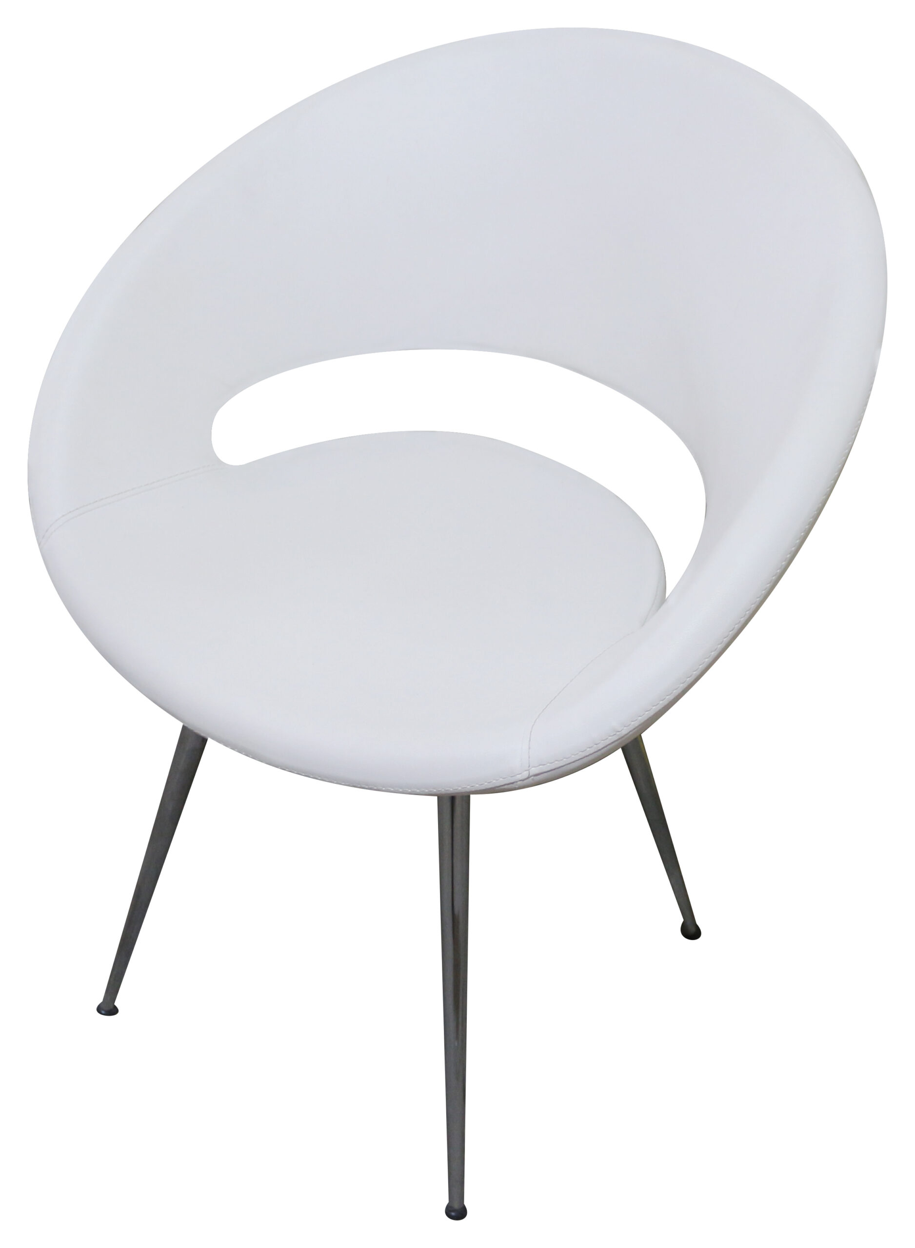 (143-B) Luzi Deri Sandalye Beyaz