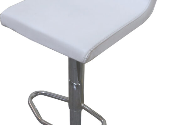 (255-B) Avea Deri Bar Sandalyesi Beyaz