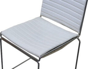 (323-B) Deri Pedli Sandalye beyaz