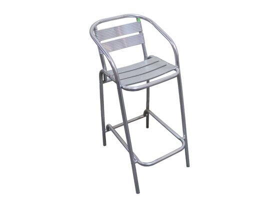 (324) Alüminyum Bar Sandalyesi Kolçaklı