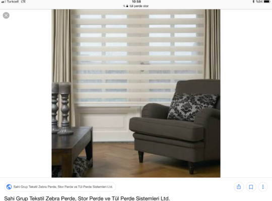 Tül perde stor korniş jaluzi dikey perde