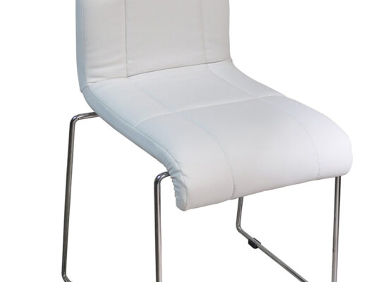 S-126 Beyaz Deri Sandalye