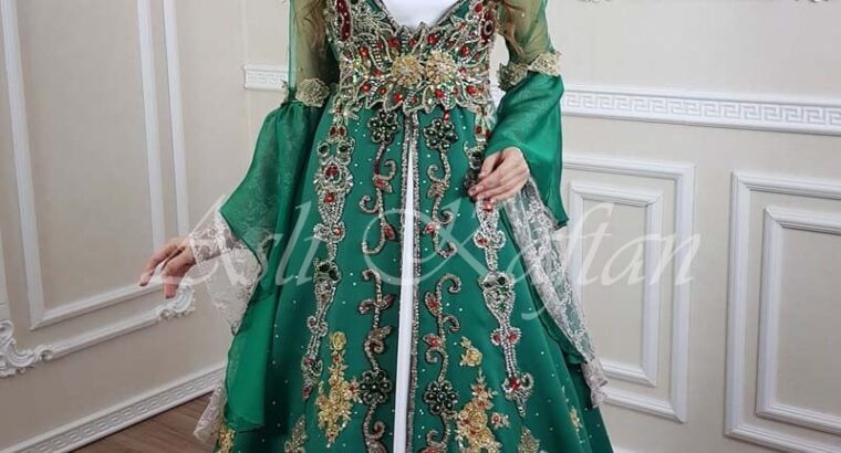 Yeşil İşlemeli Bindallı Kiralama