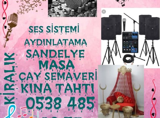 Kayseri ses sistemi kiralama