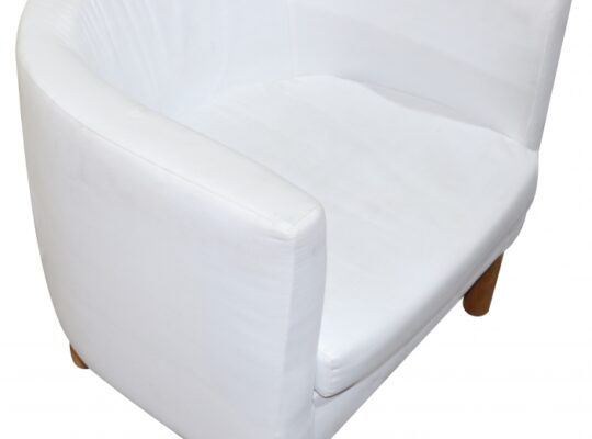 (135-B) Kumaş Tekli Koltuk Beyaz