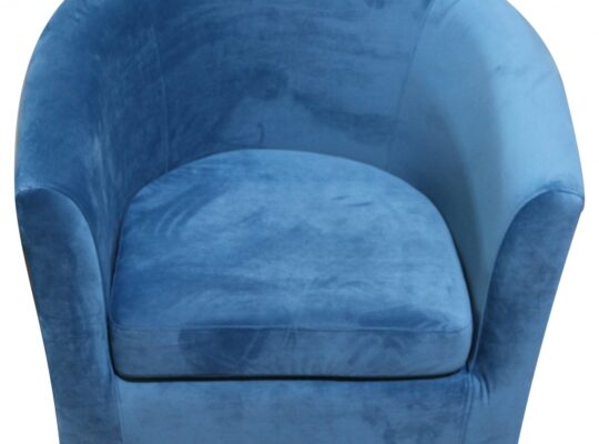 (136-M) Kumaş Tekli Koltuk Mavi