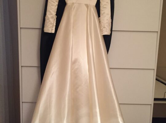 Fransız dantel sade gelinlik