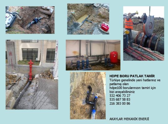Hdpe, polietilen patlak boru tamiri