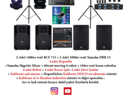 Kiralık ses ışık sistemi dj