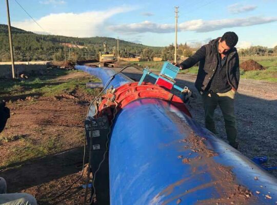 Altyapı Polietilen hdpe pe 100 Boru Alın Kaynağı ve Montajı