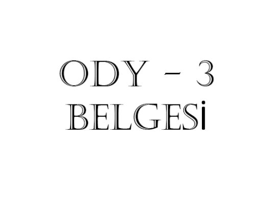 ODY – 3 BELGESİ KİRALIK