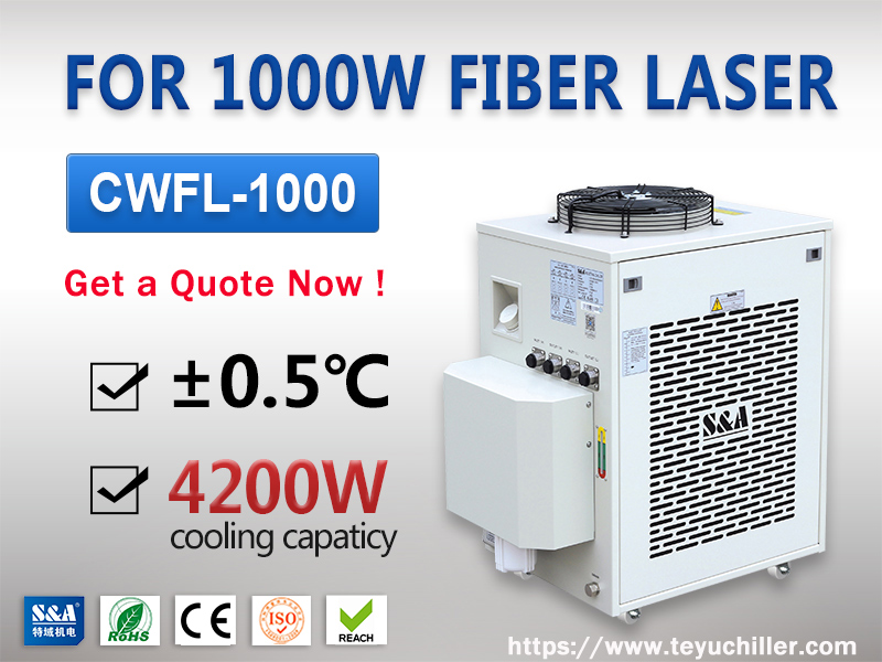 1000W Fiber Lazer için kapalı döngü su soğutucu ünitesi