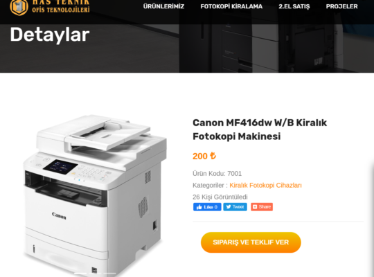 Fotokopi Makinesi Kiralama Hizmeti