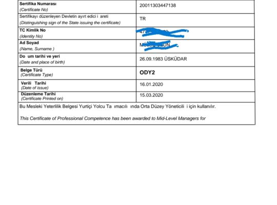 Ody 2 orta düzey yönetici belgesi kiraliktir