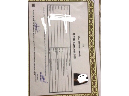 GÜZELLİK SALONU AÇMA BELGESİ MESUL MÜDÜR YETKİSİNDE