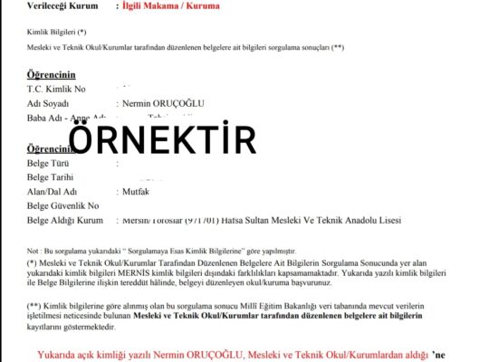 İş yeri açma sertifikası ve ustalık belgesi