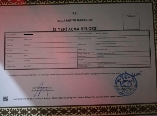 uygun fiyata web programcılıgı belgesi