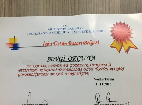Kiralık estetisyen güzellik uzmanlığı belgesi