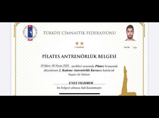 TCF 2. Kademe pilates antrenörlük belgesi