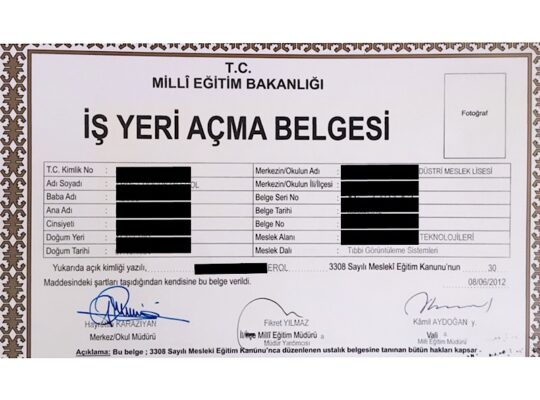 BİYOMEDİKAL, MEDİKAL TIBBİ CİHAZ, İŞ YERİ AÇMA BELGESİ