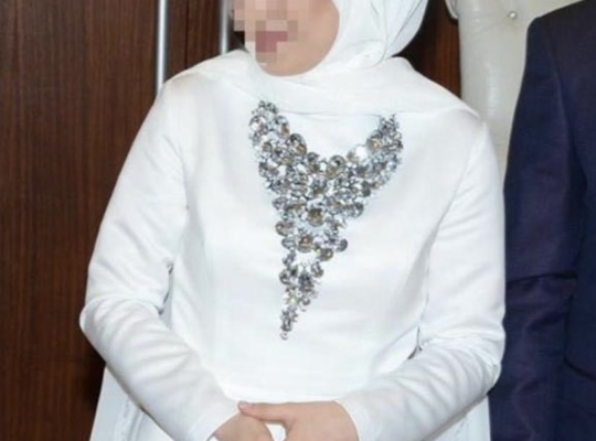 Beyaz tesettür nikah elbisesi