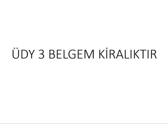 ÜDY 3 Belgemi KİRALIYORUM