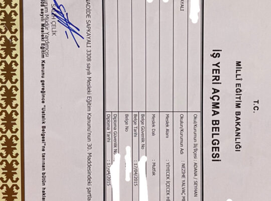 Yiyecek İçecek Hizmetleri Alanı