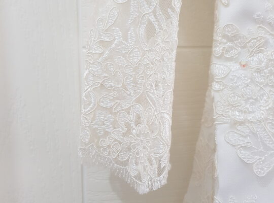 Fransız Danteli Kırık Beyaz Gelinlik