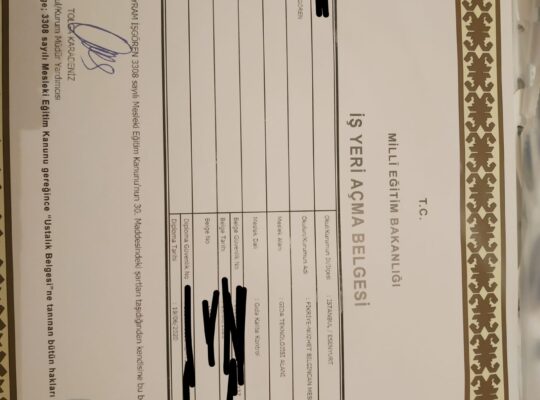 iş yeri açma belgesi