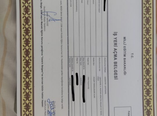 İşyeri açma belgesi