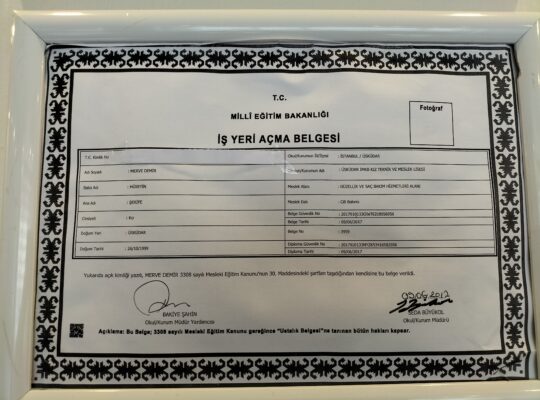 Üsküdar İMKB mezunu ustalık belgesi